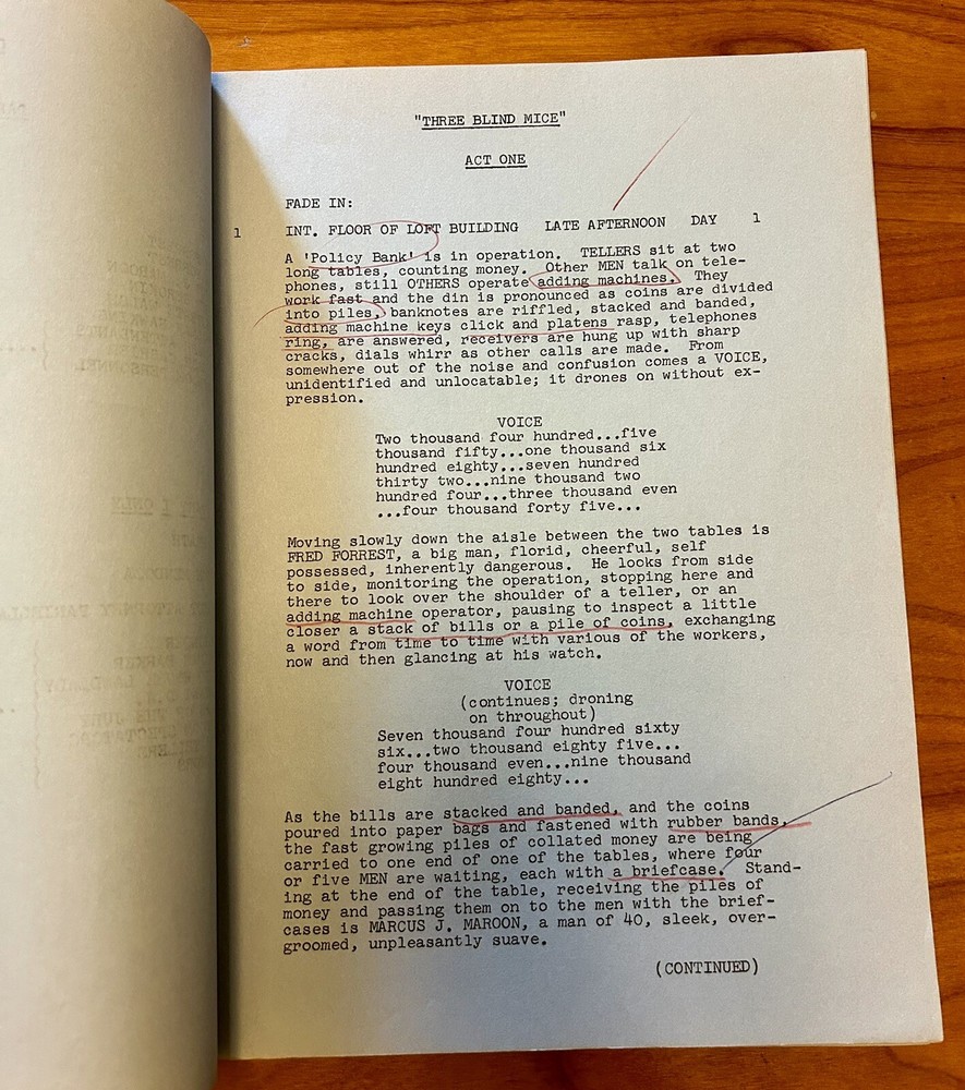 Robert Taylor’s Detectives Original TV Script