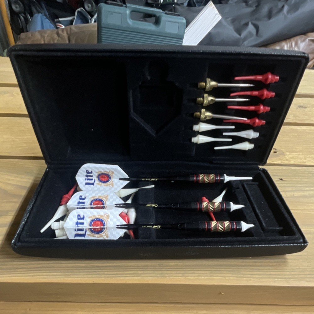 Miller High Life Soft Tip Darts Set with Case and Extra Tips