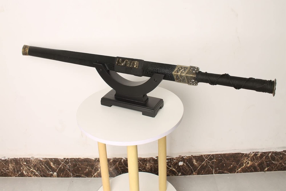Solid Wood One-Layer Desktop Samurai Sword Hanger Display Holder, for Katana,...