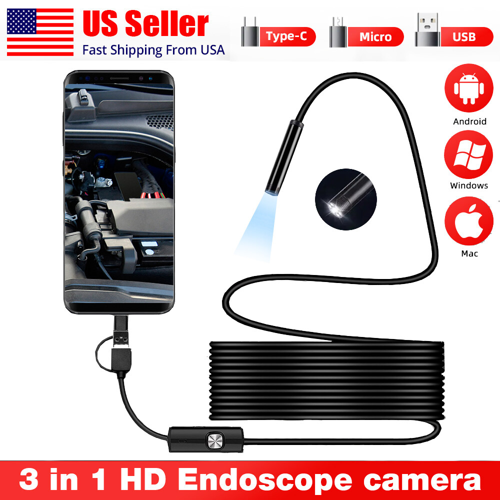KERUI USB Snake Endoscope Borescope Inspection Camera Scope for Android Type C