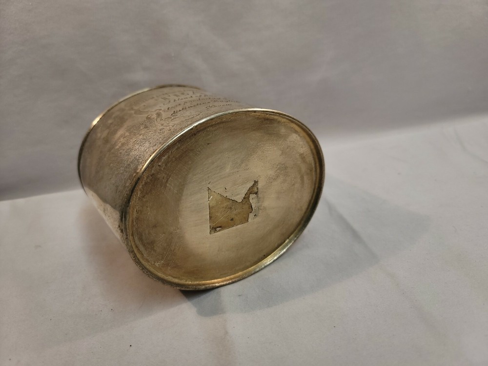 English Breakfast Tea Tin Container Silver Plated