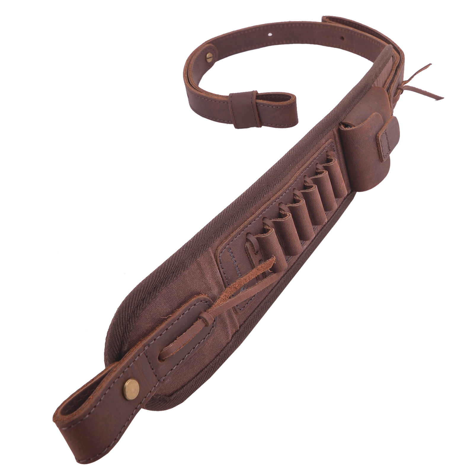 WAYNE'S DOG Durable Leather Rifle Sling Shotgun Strap for .22MAG.30/30.308 12GA
