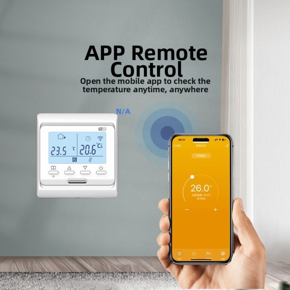 For Underfloor Heating LCD Thermostat with Accurate Temperature Programming