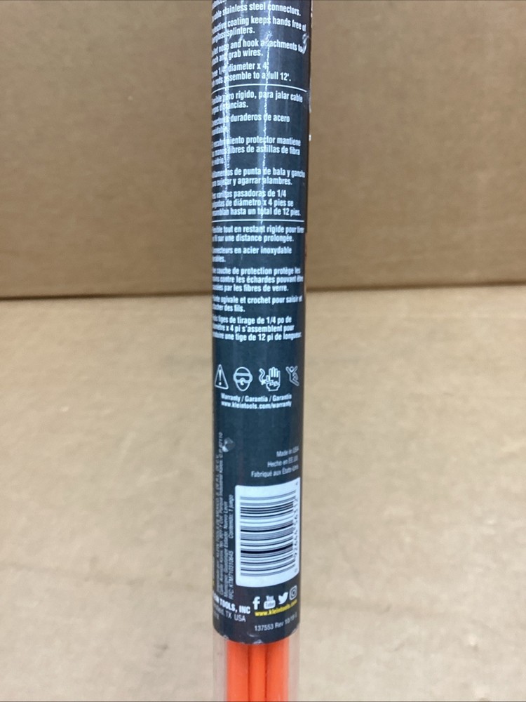Klein Tools 56312 Lo-Flex Fish Rod Set, 12”