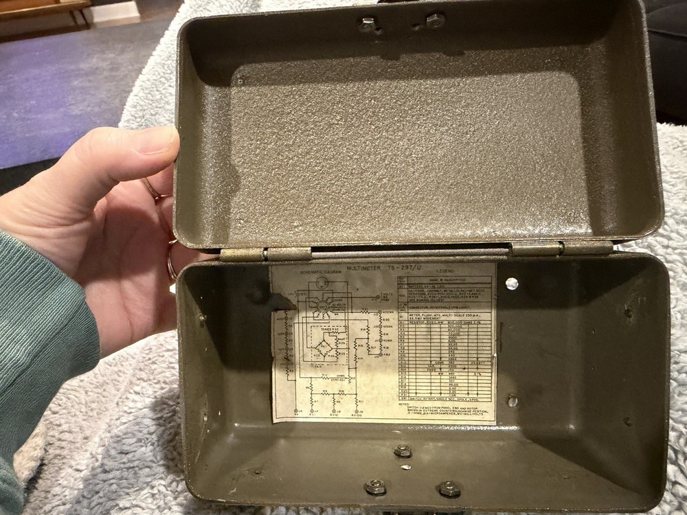 Vintage U.S. Military TS-297/U Multimeter Case – Empty