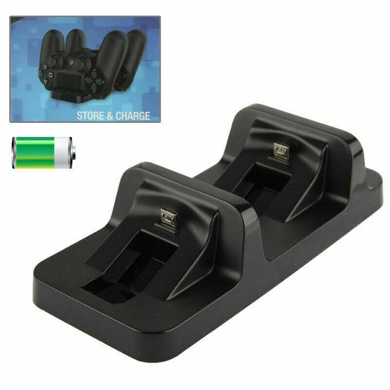 Fast Charging Station Dock Stand with USB Cable Charger Base for PS4 Controller