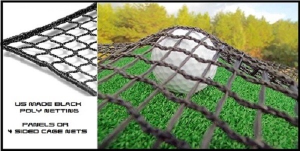 Golf Nets for golf cages and golf simulators. Golf Net panels and 4 sided nets