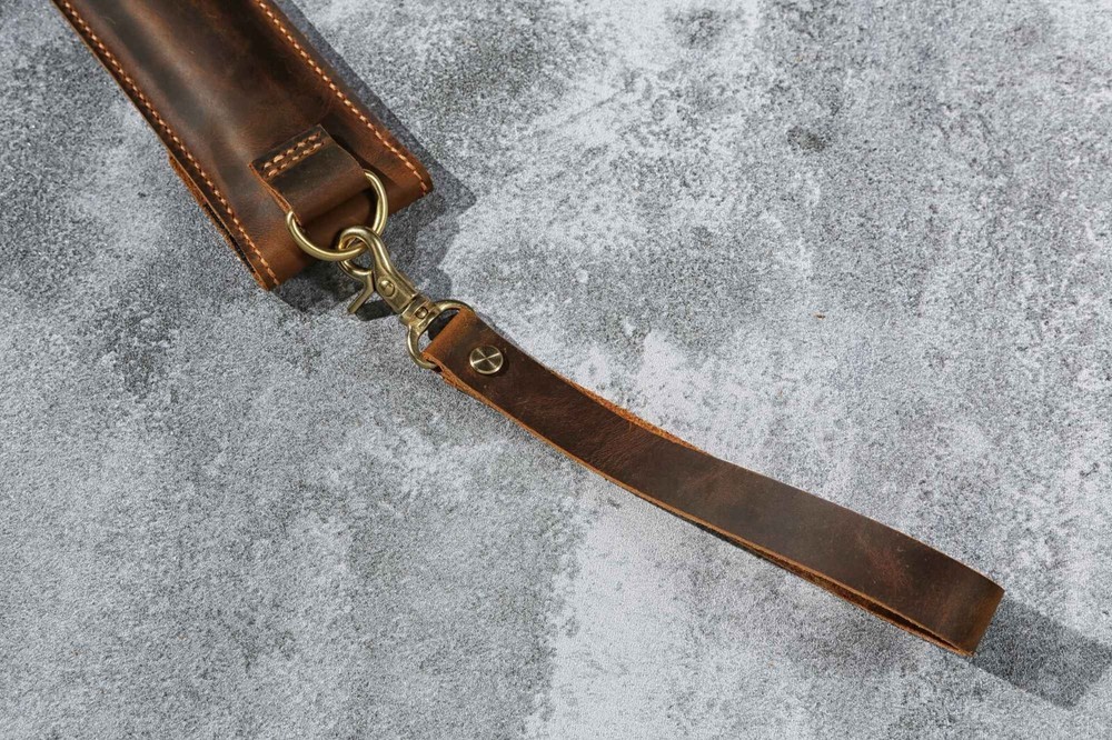 Personalized Leather drum stick bag case holder , unique gift for drummer