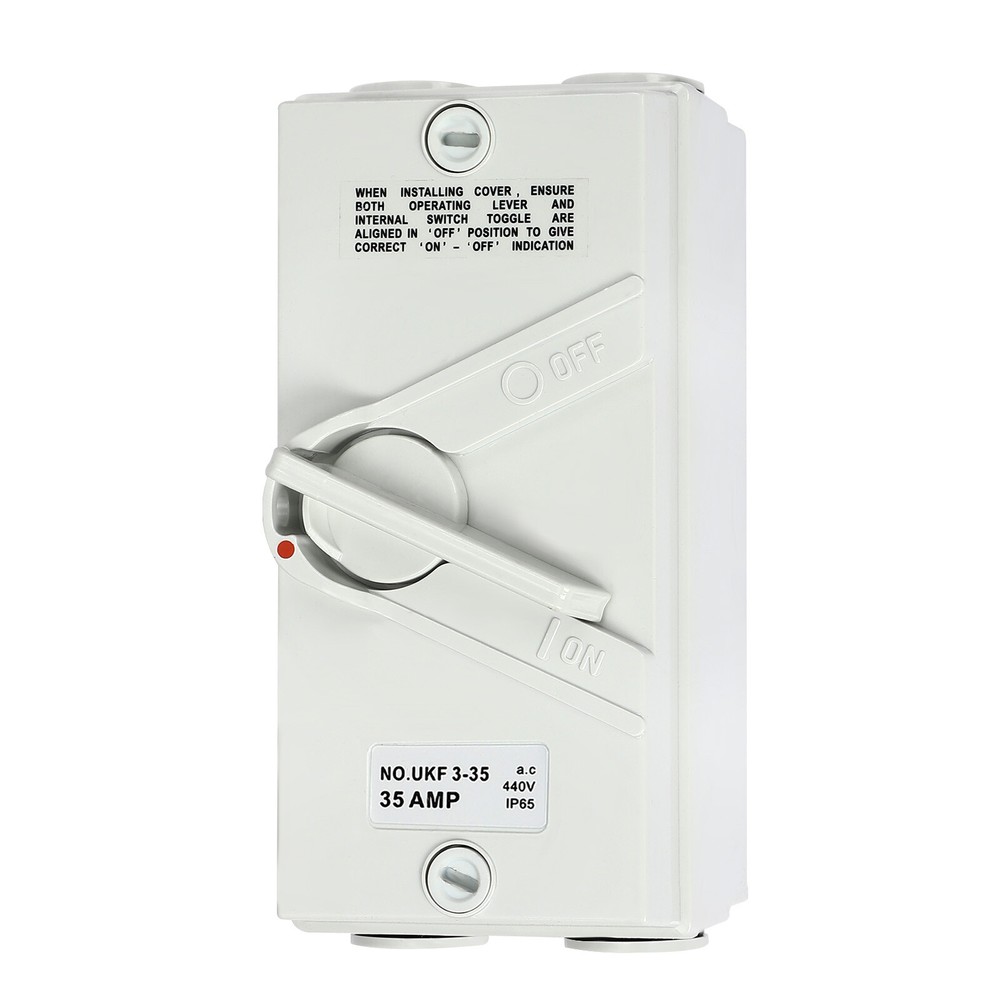 35a 440v Wall Mounted Disconnector Switch 3-pole Isolation Switch Silver Contact