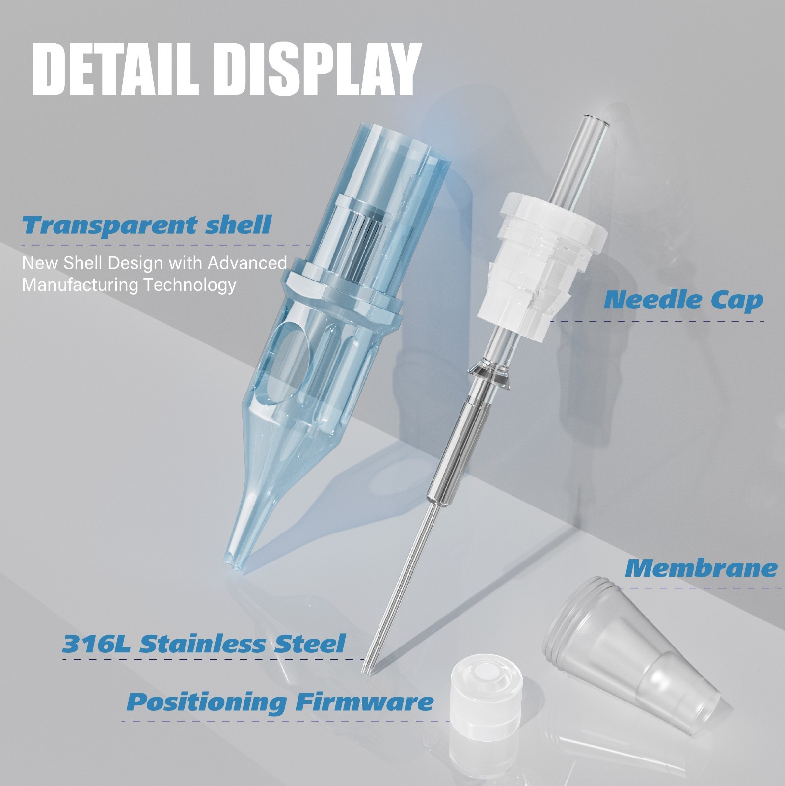 20-50Pcs Mixed Professional Sterile Tattoo Needle Cartridges Size RL RM RS M1