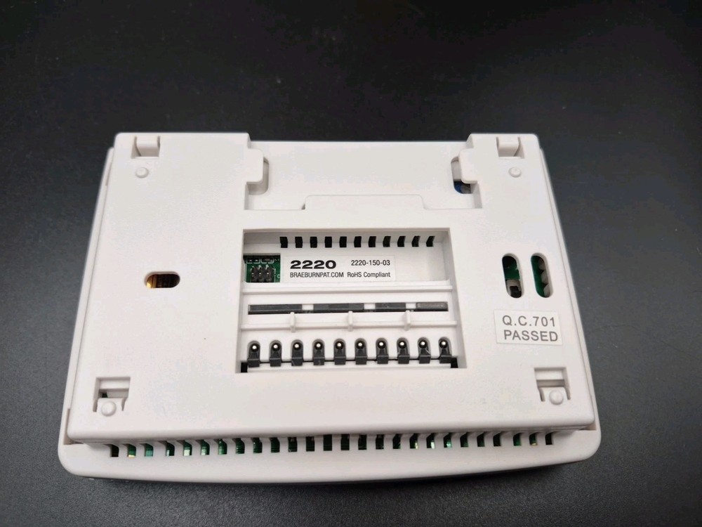 Braeburn 2220NC Programmable Thermostat Digital Display Push Button White