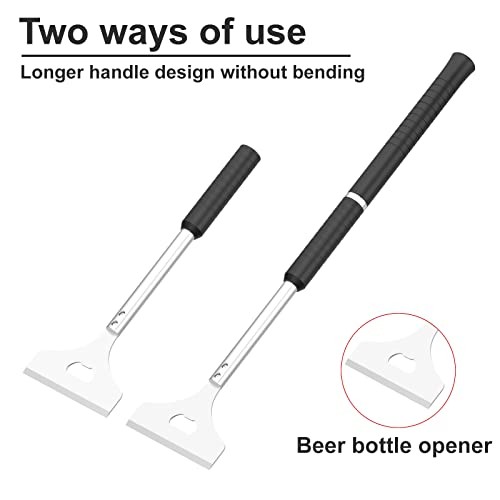 Extra Length Griddle Scraper,Griddle Cleaning Scraper with 16" 7 Handle,Heavy