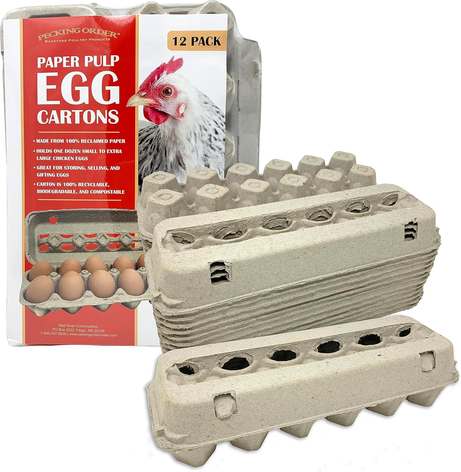 Paper Pulp Egg Cartons - 12 Pack