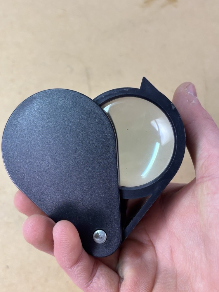 Unique Vintage Black Foldable Magnifying Glass for Science Lab Decor