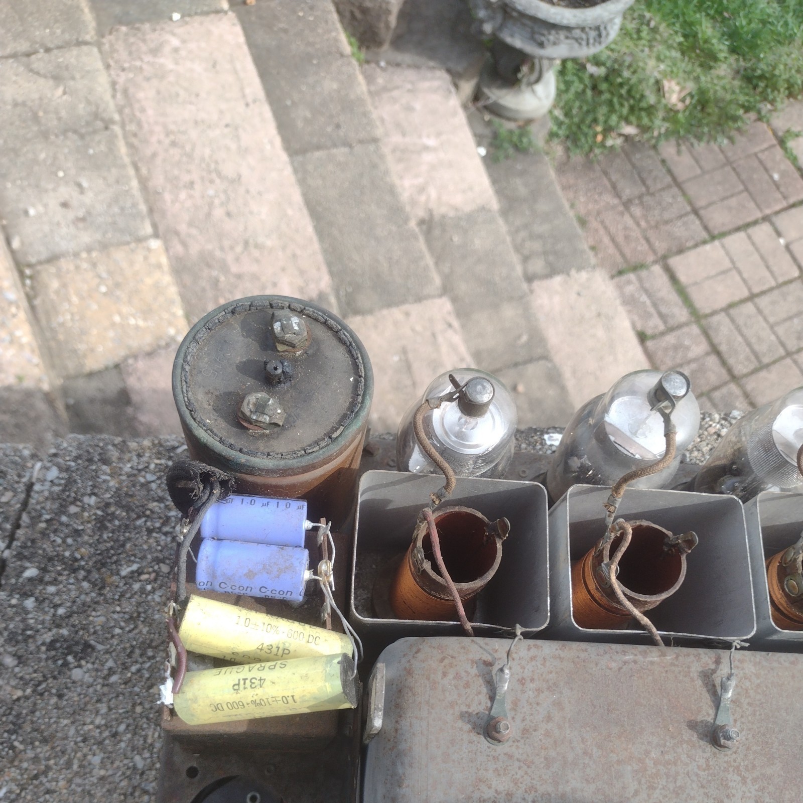 Antique 1931 Crosley Model 54 Cathedral Or Tombstone Radio Chassis. Parts Only