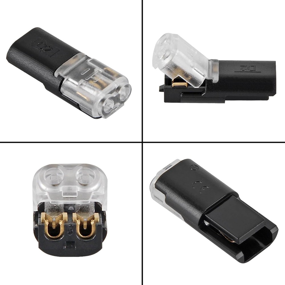 Reusable 2 Pin Low Voltage Wire Connectors - Fast and Safe Wiring Solution