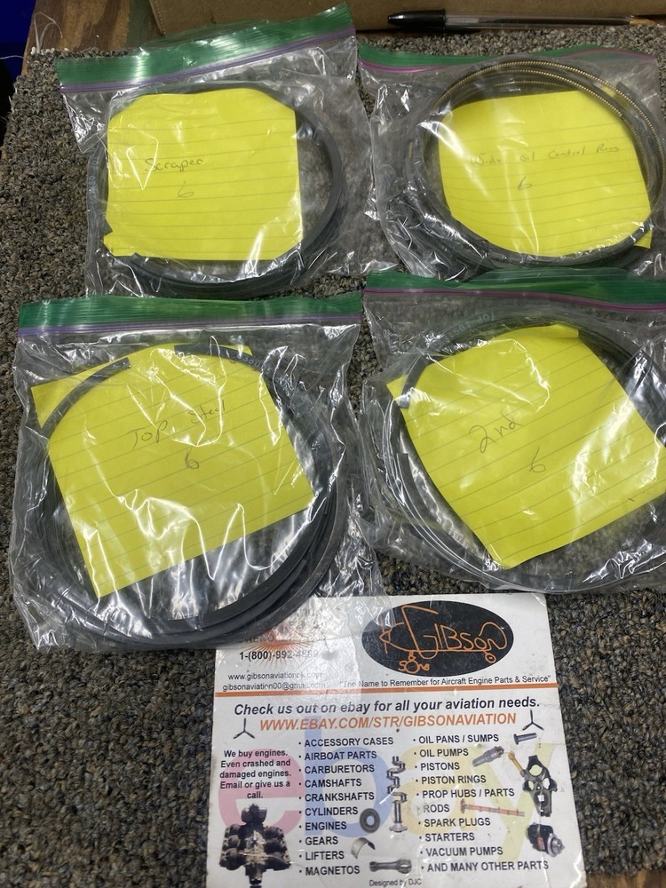 CONTINENTAL RING SET STD E-185 E-225 O-470 IO-470 ALT # 4000-SC2 STD, 649226 STD
