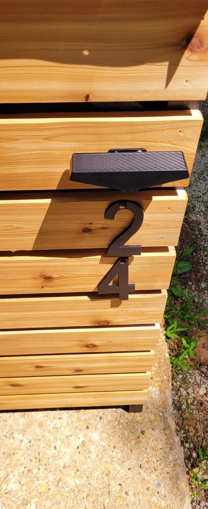 Cedar Mailbox Post, Black frame (Handmade) FREE SHIPPING!