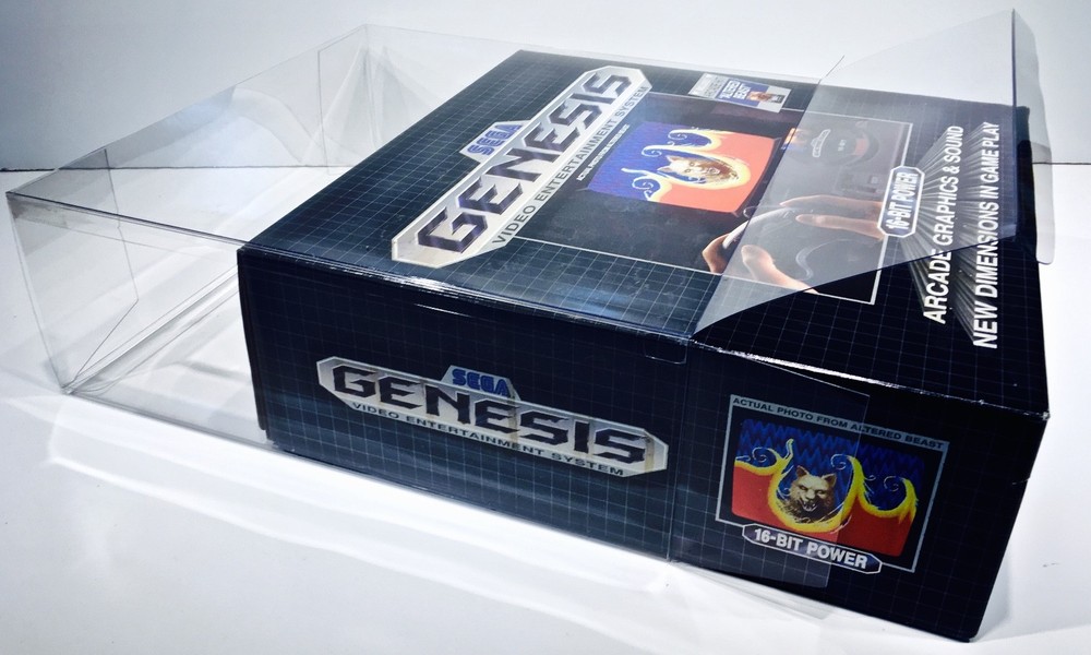 1 Console Box Protector For SEGA GENESIS ALTERED BEAST size only! Clear Boxes