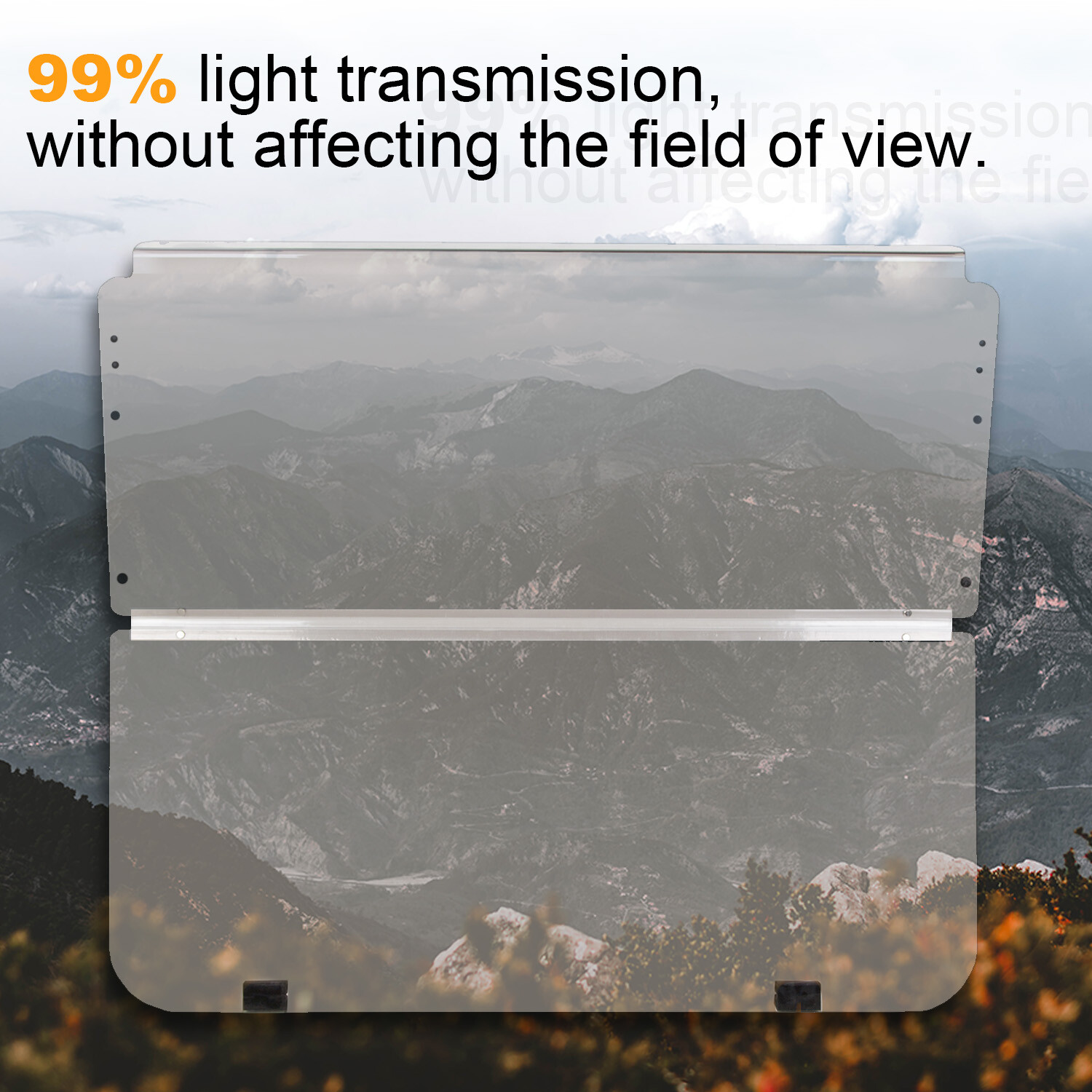 Folding Acrylic Smoke Tinted Windshield for 1982-2000.5 Club Car DS Golf Cart