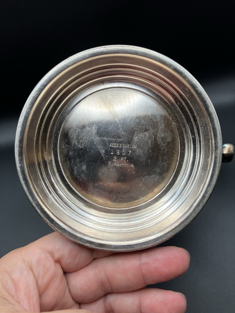 Vintage Reed and Barton #1807 Jamestown Silverplated 9" Pitcher