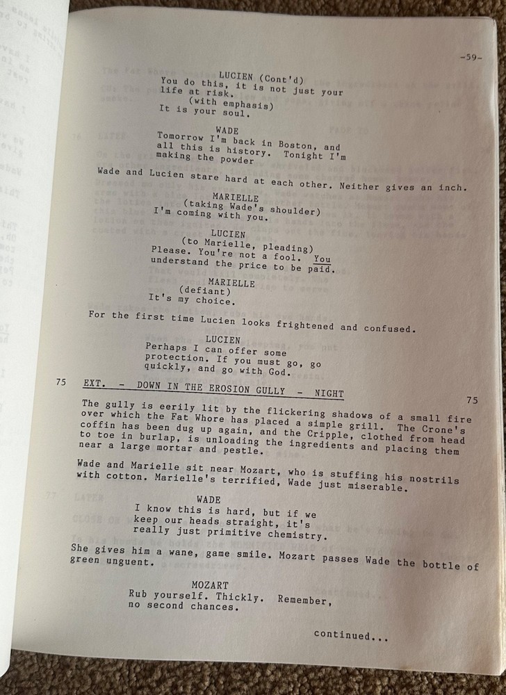 THE SERPENT AND THE RAINBOW RICHARD MAXWELL 1986 SCREENPLAY BLACK MAGIC SCRIPT