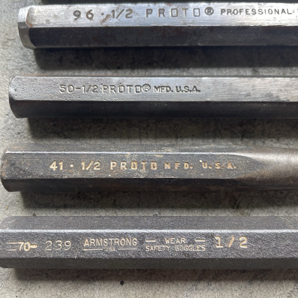 Proto Tools & Armstrong Chisel & Punch Lot USA