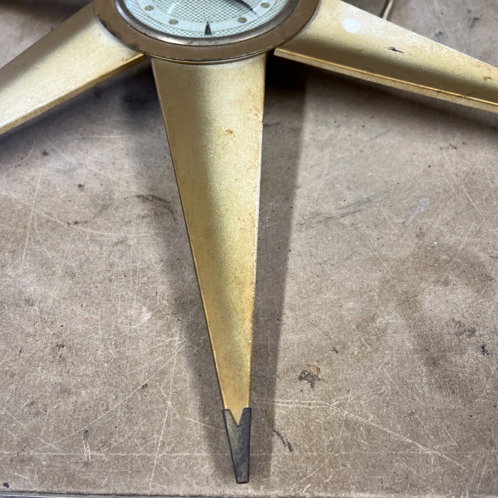 Vintage MCM Bilt-Rite Starburst Wall Clock - Working