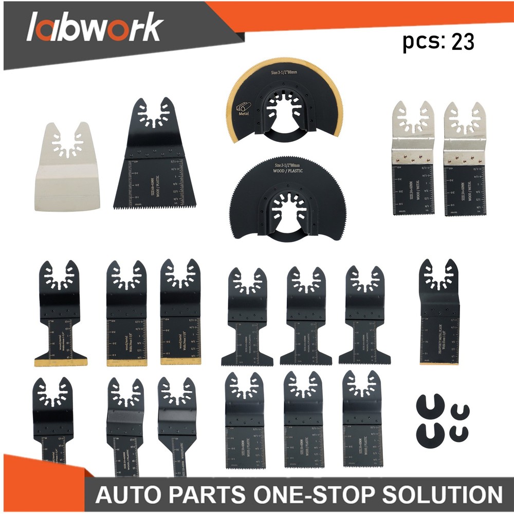 Labwork 23 Pcs Titanium & Carbide Multitool Blades Oscillating Tool Saw Blades