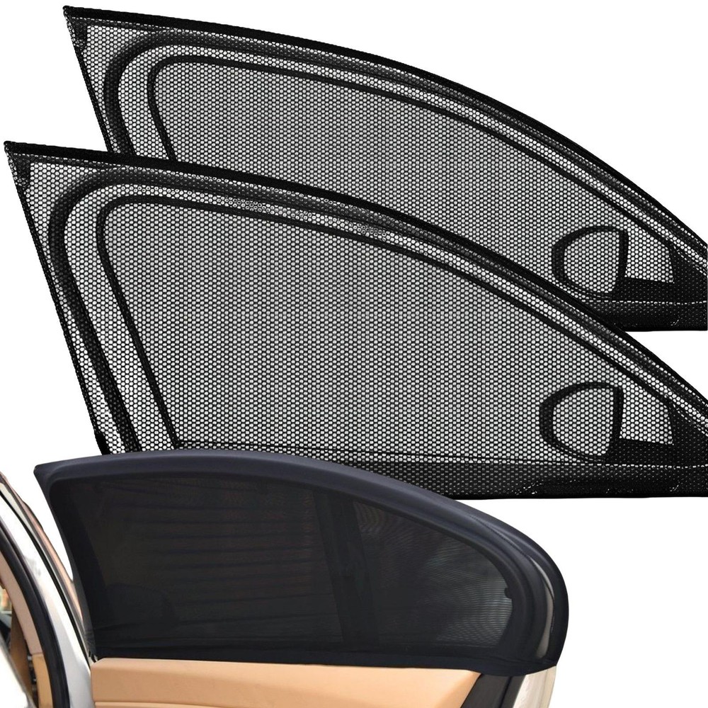 2Pcs Car Side Window Sun Shade Cover Visor Mesh Shield UV Block Sunshade Screen