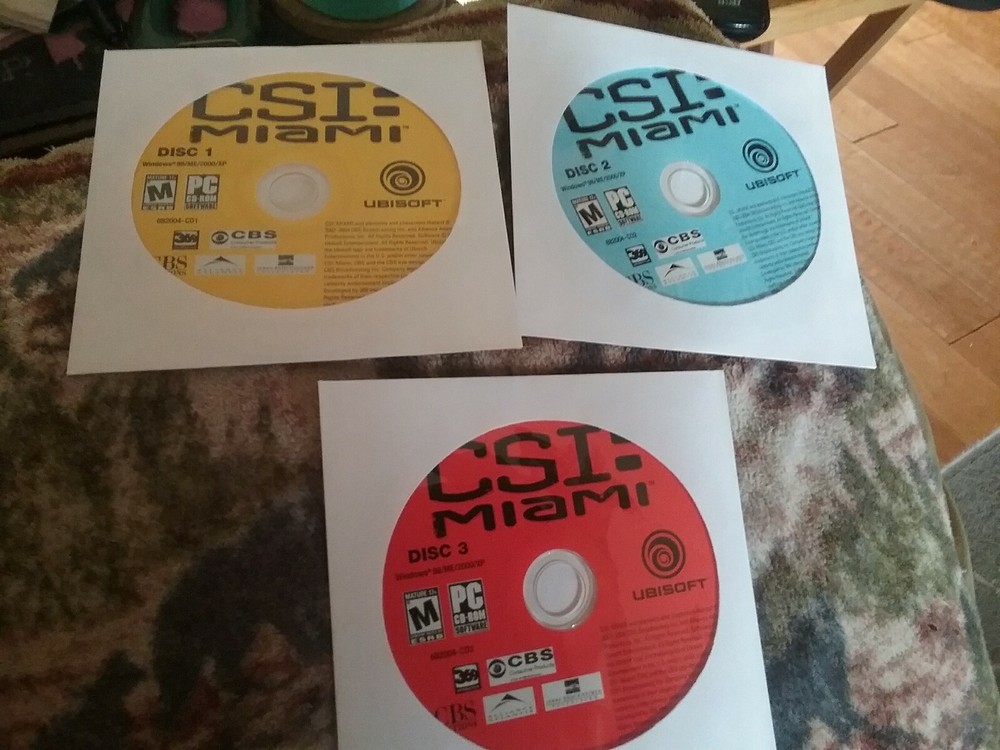 CSI: Crime Scene Investigation PC Software Games DISK 1, 2 & 3 GOOD COBDITION