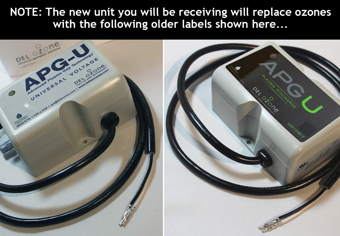 Spa Hot Tub Del Ozone APG-U Ozonator Generator