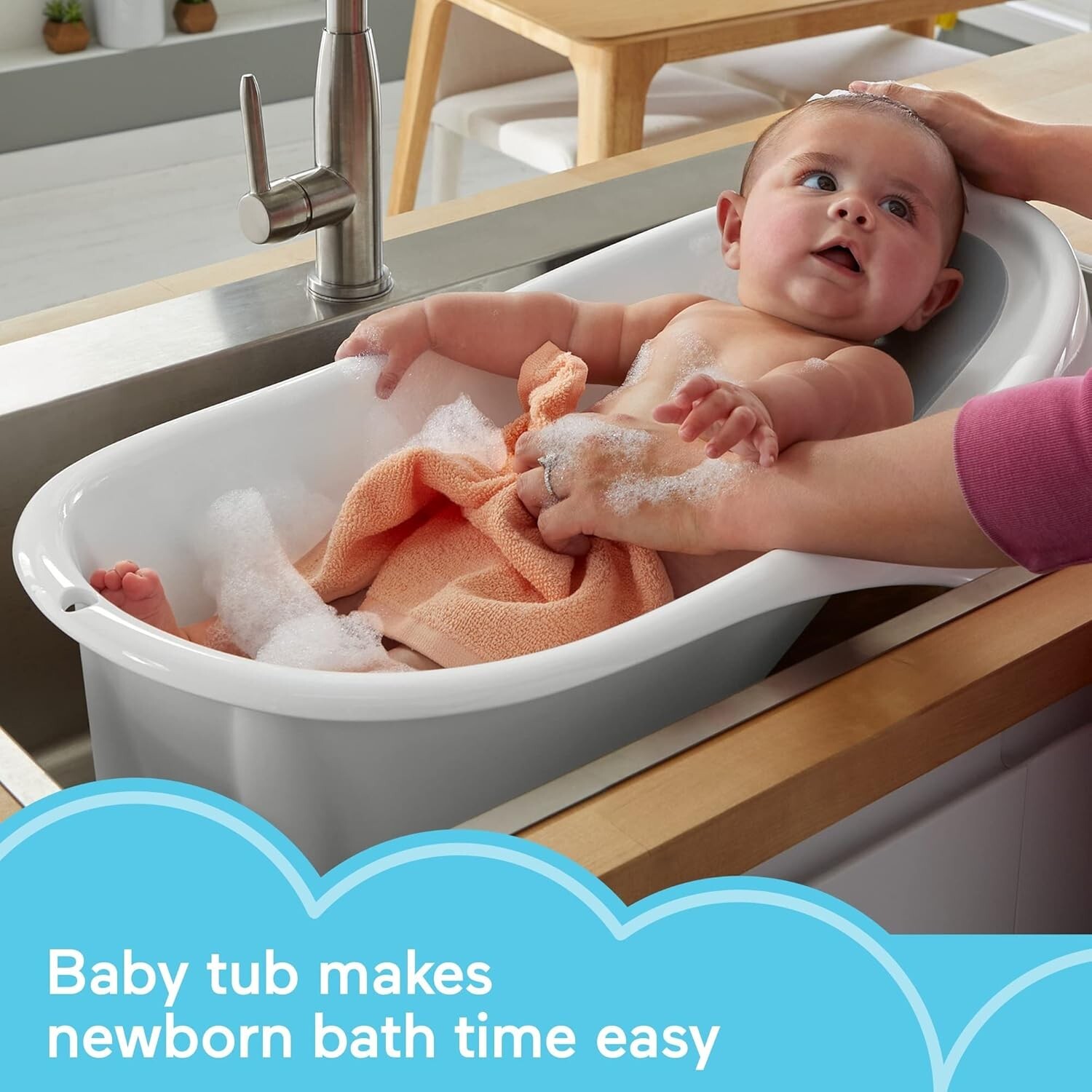 Fisher-Price Baby -Toddler Bath Simple Support Tub with Foam Head-Back rest NEW