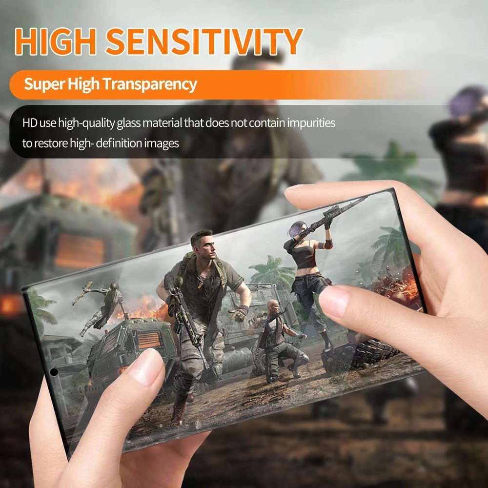 [2+2 Pack] Galaxy S22 Ultra Screen Protector, Tempered Glass,