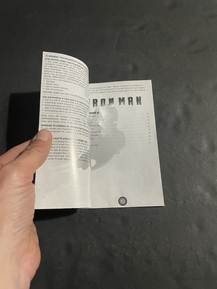 Iron man ps2 Manual Only