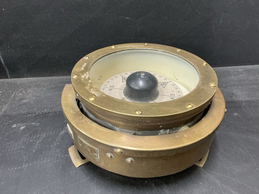 Brass Pattern.01151A Compass For A Vintage Airplane Working Condition