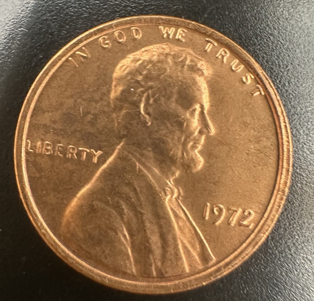 1972 Lincoln Cent Tilted Collar/Misalign/Railroad/Date Double Dual Error’s A-386