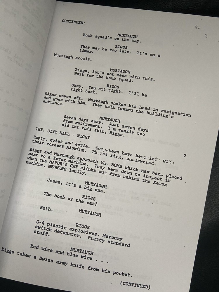 Warner Bros.™ THE LETHAL WEAPON LEGACY Rare Script SCREENPLAY SET Collection