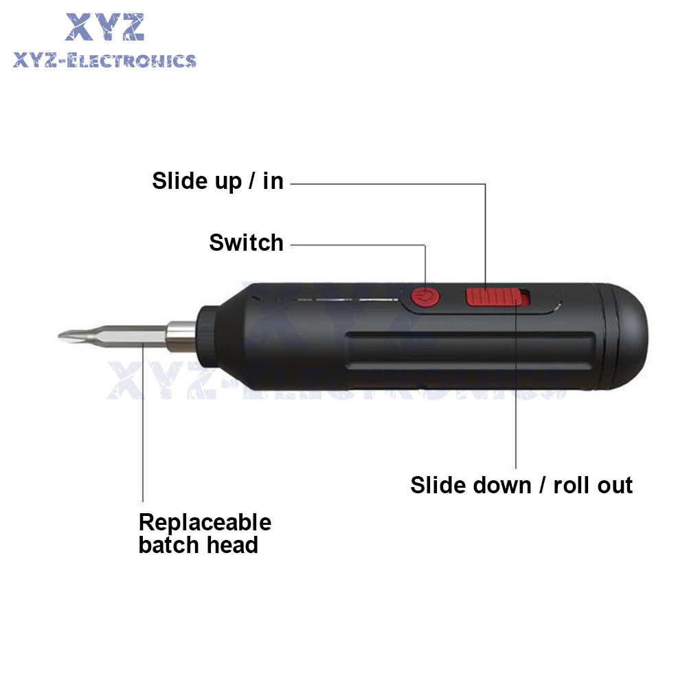 Mini Rechargeable Cordless Electric Screwdriver Drill USB Charging Power Tool