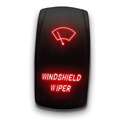 Windshield Wiper - - Laser Etched 5-Pin Double Pole Single WINDSHIELD WIPER Red