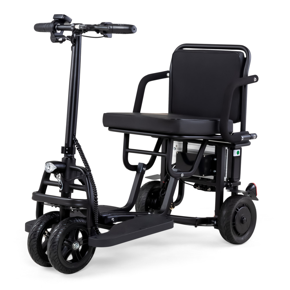 Aviation Certified Foldable Mobility Scooter, 300 W Motor, Solid Tires, 10 AH