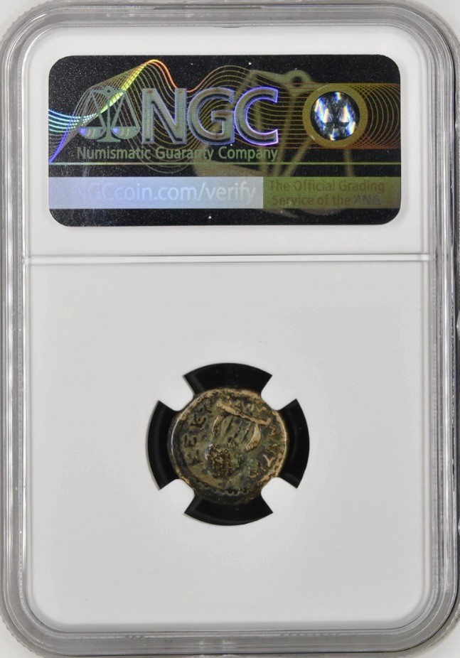 Emperor Nero 65-66AD Antioch Under Roman Rule Fire Alter NGC Ancient Coin Scarce