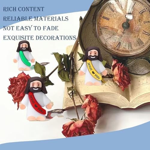 Little Jesus Figures, Mini Jesus Figurines in Bulk, Multicolor Tiny Jesus Figure