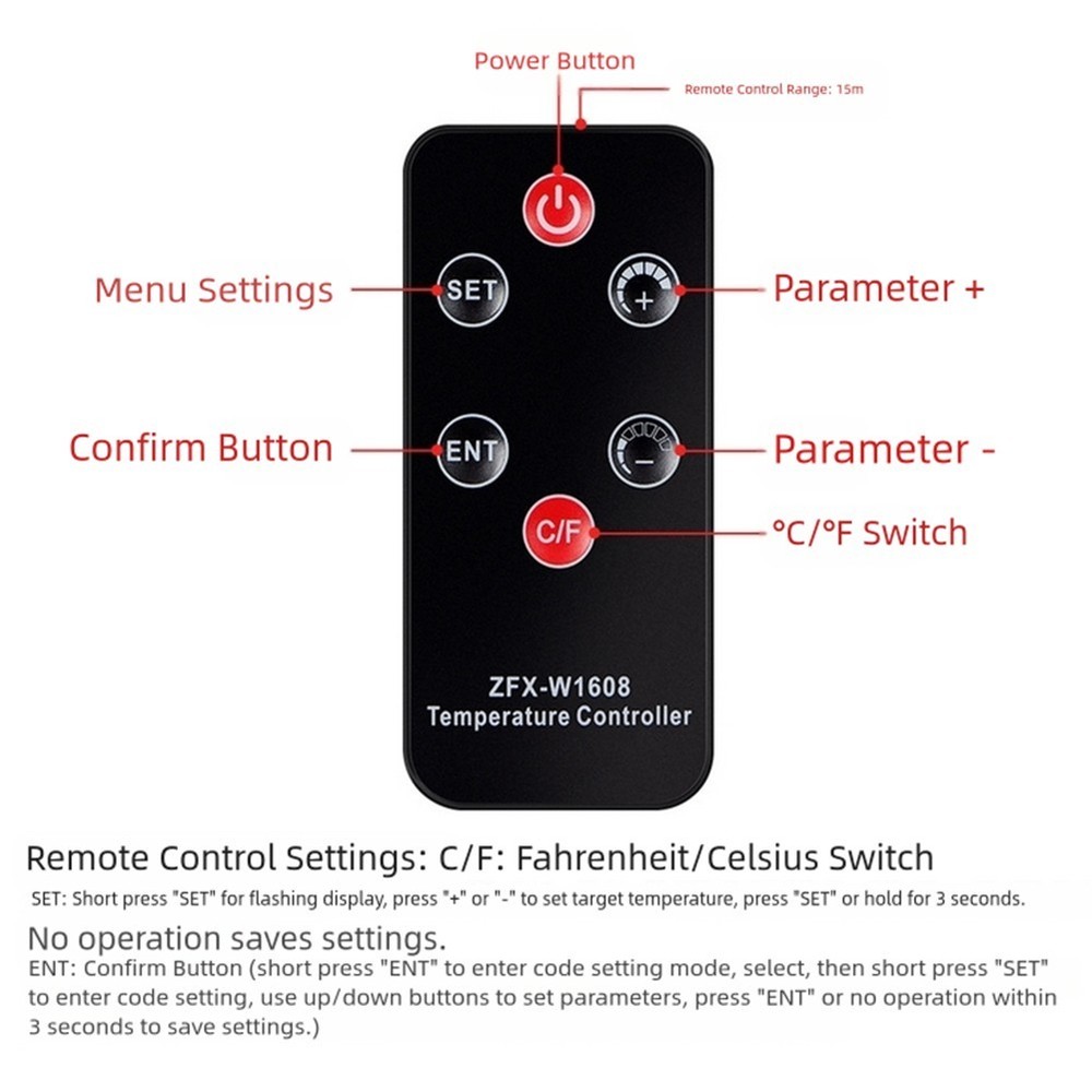 DC12V Digital Temperature Controller with Remote Sensor for Refrigerator Use