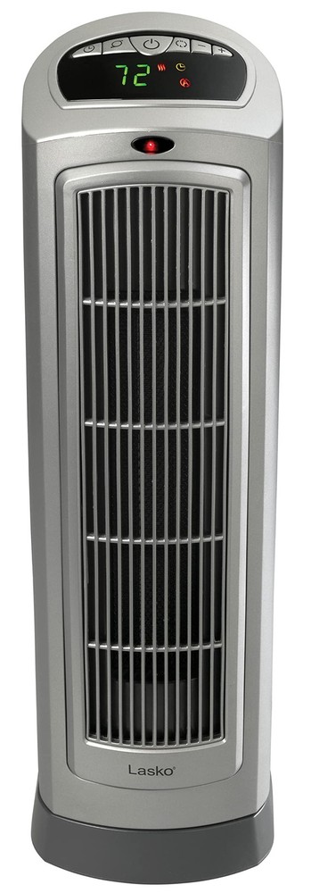 Oscillating Digital Ceramic Tower Heater, 1500W, Thermostat, Timer, Remote, 23"