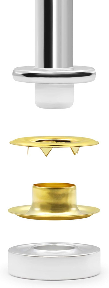 7/16" Extra-Large Eyelets with Tools, Gold, 72 Sets