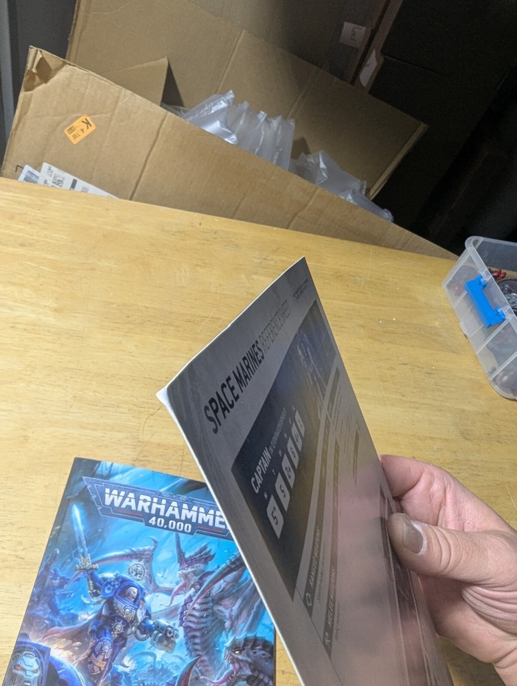 Warhammer 40k Handbook and Reference Sheet 10th Edition Starter Set Preowned