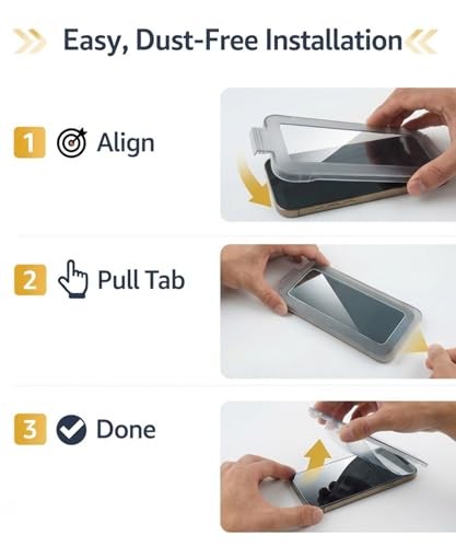 2 Pack Screen Protector for with Alignment Frame, 9H Tempered iPhone 17 Pro Max