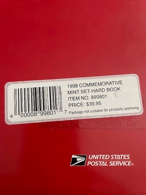 New W/ Sealed Valid Stamps 1998 Commemorative Stamp Yearbook In Cardboard Case