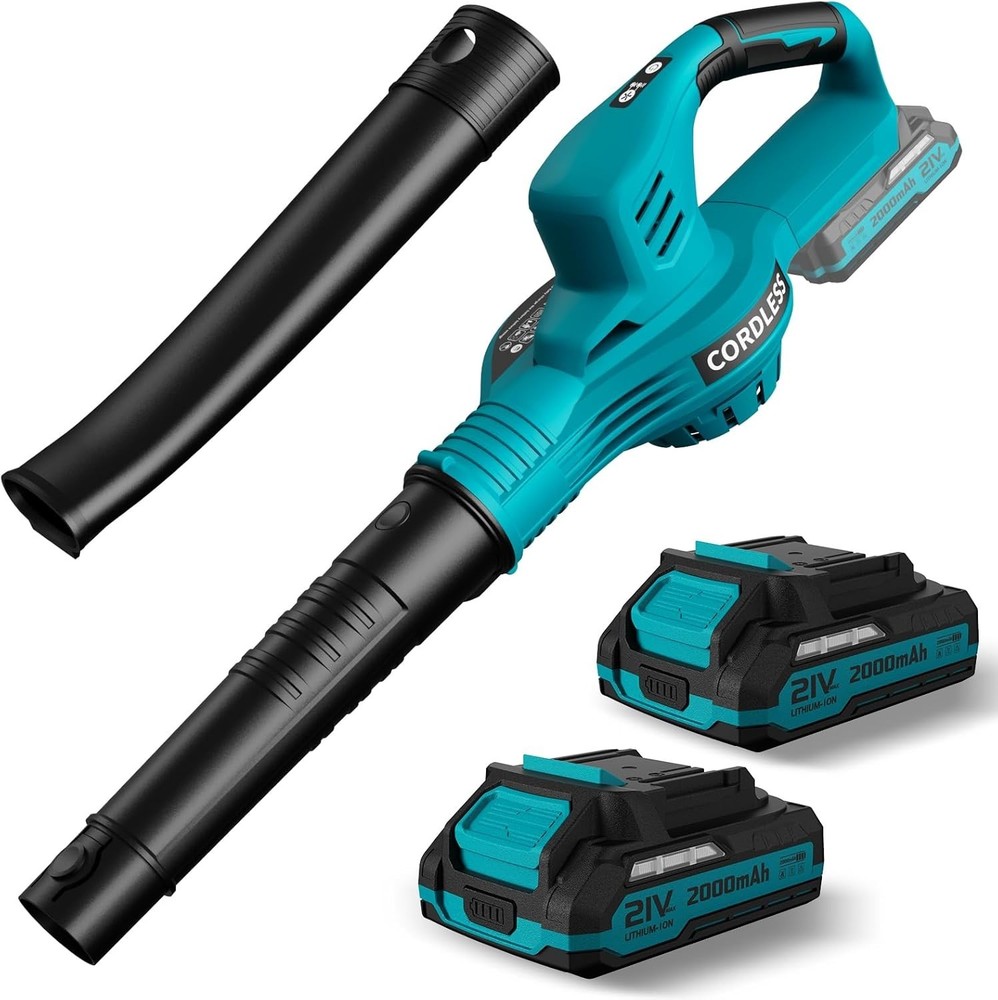 Powerful 21V Cordless Leaf Blower - Advanced Turbo, Fast Charging & Lightweight